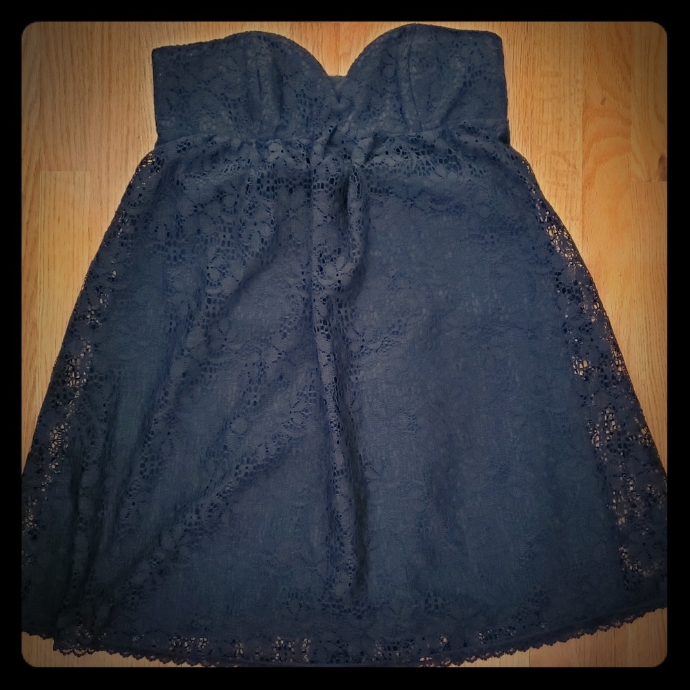 Black lace cocktail dress